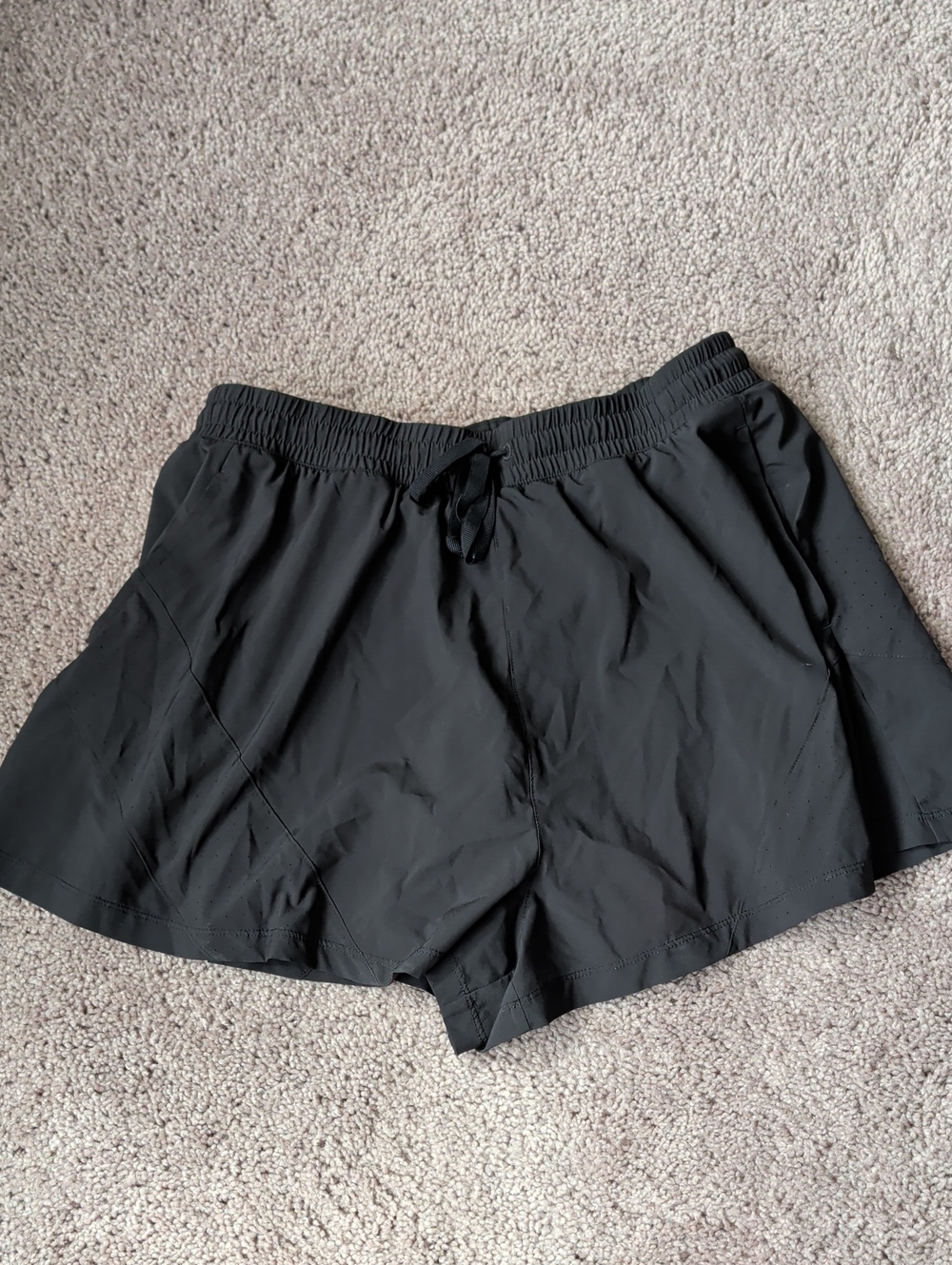 Avia Black Women's Athletic Flowy Shorts with Drawstring